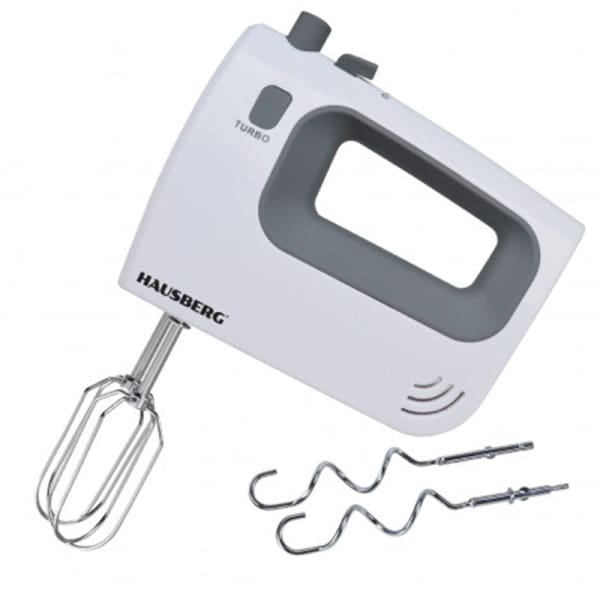 Batteur à main HAUSBERG 300W - Blanc & Gris (HB-4120GR) Batteur à main HAUSBERG 300W - Blanc & Gris (HB-4120GR)